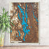 3D wooden map of Candlewood Lake Connecticut on wall